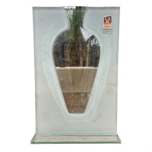 In-Fusao Marinha Grande Mglass frosted to clear modern vase